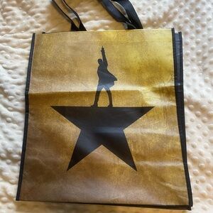 Hamilton musical Gold and Black Tote Bag